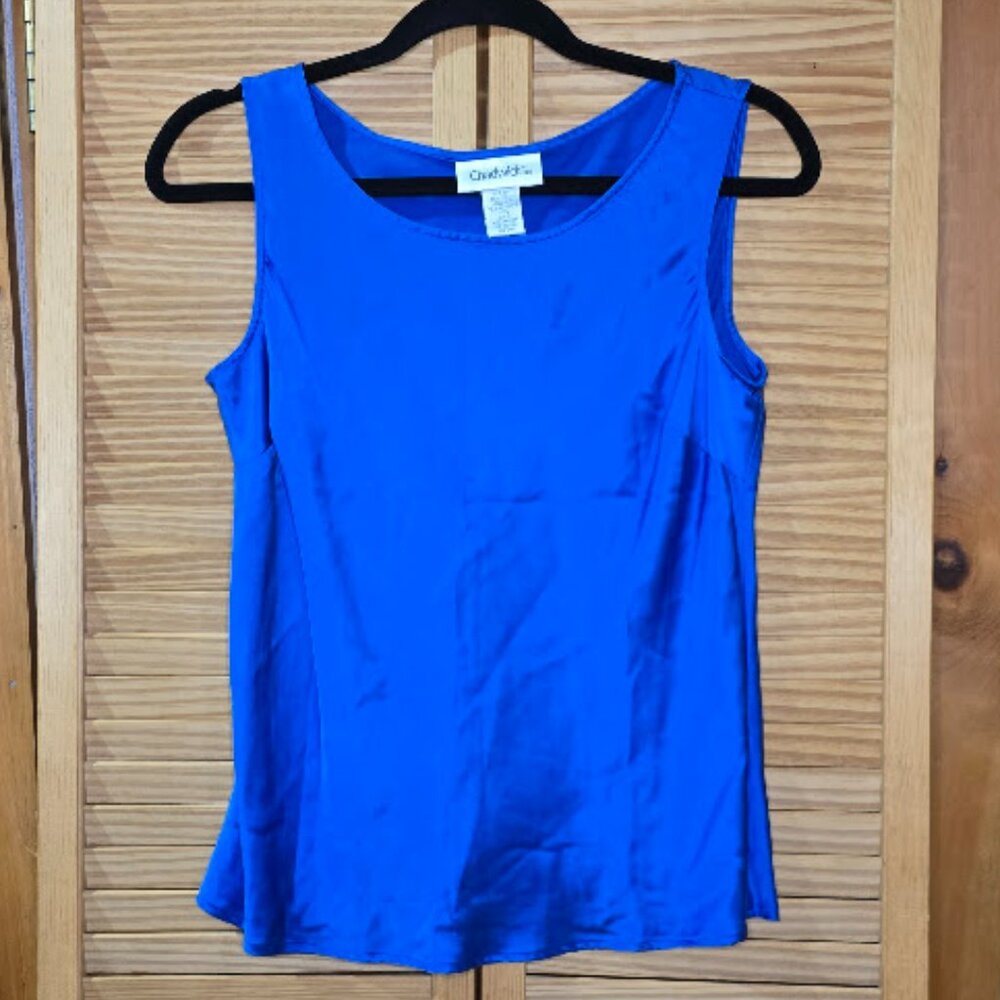Chadwick's 100% Silk Cami, Royal Blue, Y2K, Size 10